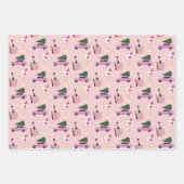 応援からクリスマス新年スキーパーティー ラッピングペーパーシート (正面)