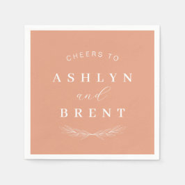 応援からテラコッタ結婚のカクテルナプキンス スタンダードカクテルナプキン