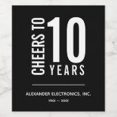 応援からビジネス記念日ワインラベル ワインラベル (シングルラベル)