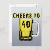 応援からフォーティ。バースデー ポストカード (正面/裏面)