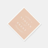 応援からライトピーチ結婚のカクテルナプキンス スタンダードカクテルナプキン (角)