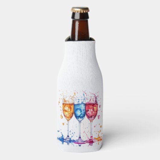 「応援からライフ」芸術的ボトルクール ボトルクーラー (ボトル正面)
