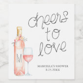 応援からラブブライダルシャワー ワインラベル (シングルラベル)