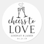 応援からラブ結婚式の引き出物 ラウンドシール (正面)