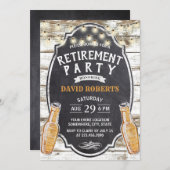 応援からリタイア素朴ンバービールパーティー 招待状 (正面/裏面)