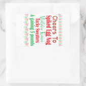 応援から休日 長方形シール (バッグ)