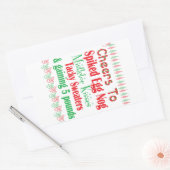 応援から休日 長方形シール (封筒)