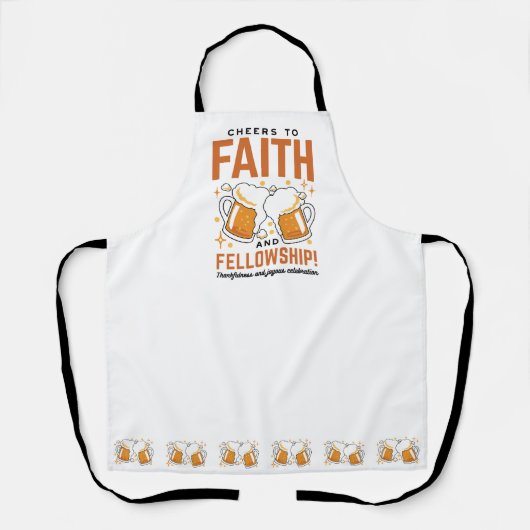 応援から信仰とフェローシップ – オクトーバーフェストティー エプロン (正面)