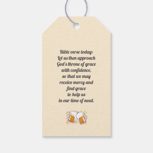 応援から信仰とフェローシップ – オクトーバーフェストティー ギフトタグ (裏面)