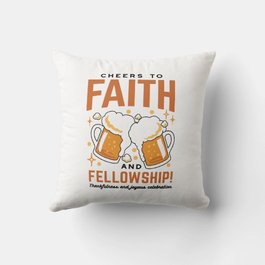 応援から信仰とフェローシップ – オクトーバーフェストティー クッション (裏面)
