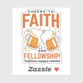 応援から信仰とフェローシップ – オクトーバーフェストティー シール (シート)