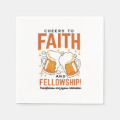 応援から信仰とフェローシップ – オクトーバーフェストティー スタンダードカクテルナプキン (正面)