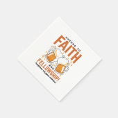 応援から信仰とフェローシップ – オクトーバーフェストティー スタンダードカクテルナプキン (角)