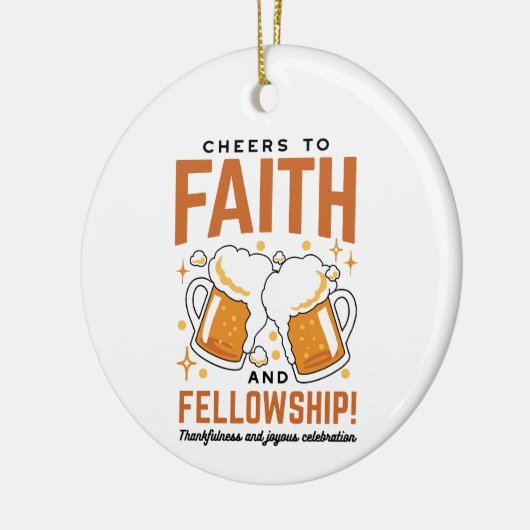 応援から信仰とフェローシップ – オクトーバーフェストティー セラミックオーナメント (左)