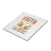 応援から信仰とフェローシップ – オクトーバーフェストティー タイル (側面)