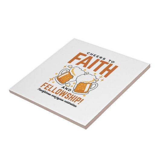 応援から信仰とフェローシップ – オクトーバーフェストティー タイル (側面)