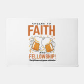 応援から信仰とフェローシップ – オクトーバーフェストティー ドアマット (正面)