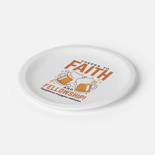 応援から信仰とフェローシップ – オクトーバーフェストティー ペーパープレート (アングル)