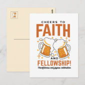 応援から信仰とフェローシップ – オクトーバーフェストティー ポストカード (正面/裏面)