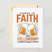 応援から信仰とフェローシップ – オクトーバーフェストティー ポストカード (正面/裏面)