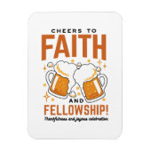応援から信仰とフェローシップ – オクトーバーフェストティー マグネット (縦)