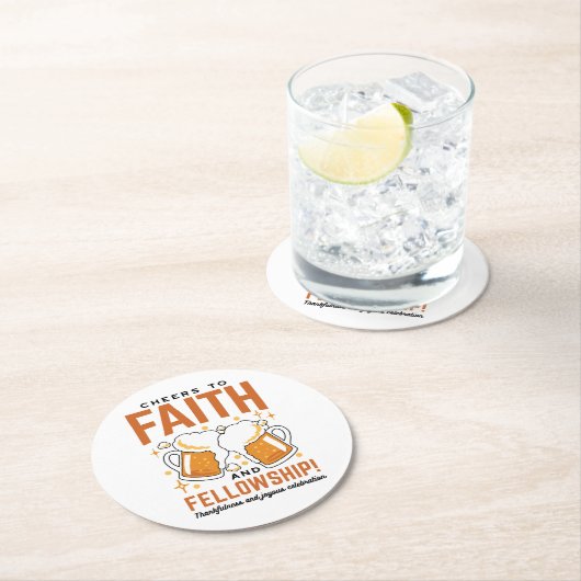 応援から信仰とフェローシップ – オクトーバーフェストティー ラウンドペーパーコースター (インサイチュ)