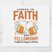 応援から信仰とフェローシップ – オクトーバーフェストティー リキュールボトルラベル (シングルラベル)