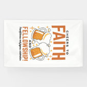 応援から信仰とフェローシップ – オクトーバーフェストティー 横断幕 (横)