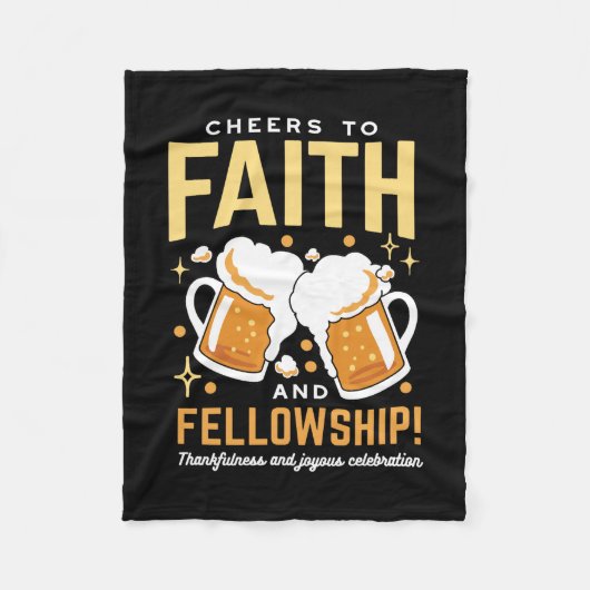 応援から信仰とフェローシップ – オクトーバーフェスト フリースブランケット (正面)