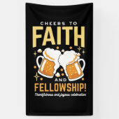 応援から信仰とフェローシップ – オクトーバーフェスト 横断幕 (縦)