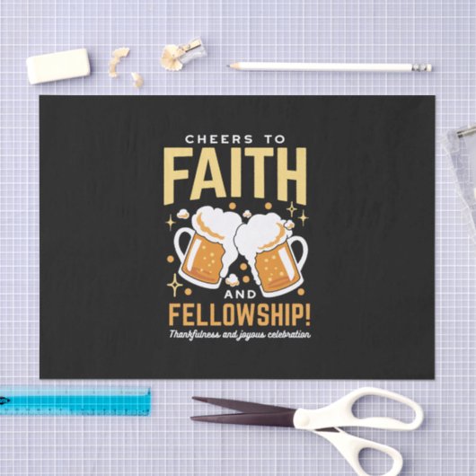 応援から信仰とフェローシップ – オクトーバーフェスト 薄葉紙 (クラフト)