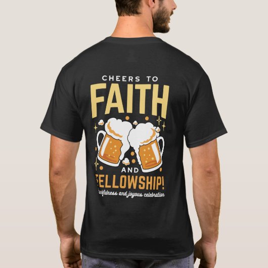 応援から信仰とフェローシップ – オクトーバーフェスト Tシャツ (裏面)