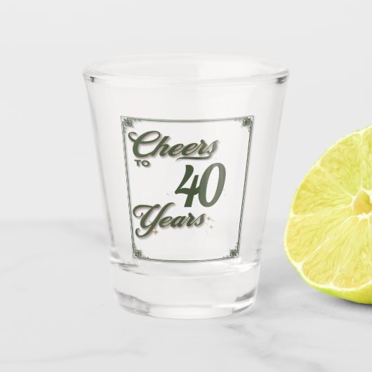 応援から年へのパーティー ショットグラス (正面)