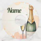 応援から年へのパーティー ワイングラスタグ (正面)