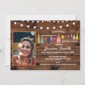 応援から年へ、何歳の誕生日パーティーバー飲料 招待状 (正面)