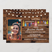 応援から年へ、何歳の誕生日パーティーバー飲料 招待状 (正面/裏面)