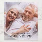 応援から年周年記念年写真ワインラベル ワインラベル (シングルラベル)