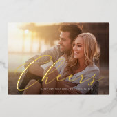 応援から年末横の写真 箔シーズンカード (正面)