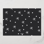 応援から年末横の写真 箔シーズンカード (裏面)