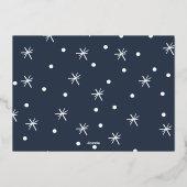 応援から年末横の写真 箔シーズンカード (裏面)