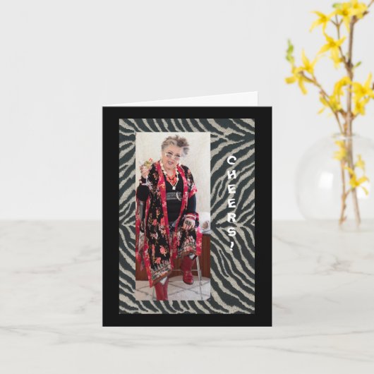 応援から年賀状 カード (黄色い花)