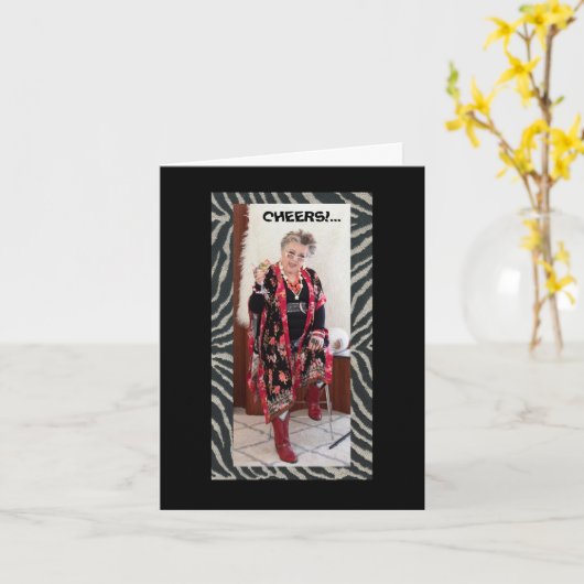 応援から年賀状 カード (黄色い花)