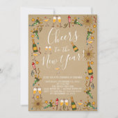 応援から新年のカクテルパーティの招待状 招待状 (正面)