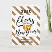 応援から新年のスクリプトモダンフェスティバル金ゴールドシック シーズンカード (正面)