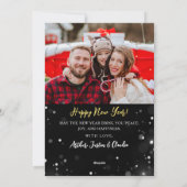 応援から新年のスパークルライト2フォトブラック シーズンカード (裏面)