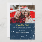 応援から新年のスパークルライト2フォトブルー シーズンカード (裏面)