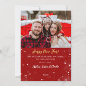 応援から新年のスパークルライト2フォトレッド シーズンカード (裏面)