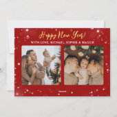 応援から新年のスパークルライト3フォトレッド シーズンカード (裏面)