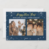 応援から新年のスパークルライト3 Photo Blue シーズンカード (裏面)