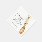 応援から新年のパーティーパーソナライズされた紙 スタンダードカクテルナプキン (角)